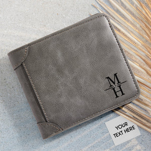 Custom Name Wallet Custom Men's Engraved Wallet - New Style