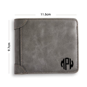 Custom Men's Engraved Wallet Custom Name Wallet