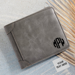 Custom Name Wallet Custom Men's Engraved Wallet - New Style