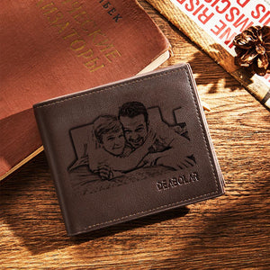 Father’s Day Gifts To My Dad Personalized Photo Wallet Leather Wallet Engraved Wallet To My Son To My Brother