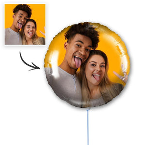 Photo Balloon Personalised Round Balloons Couple's Anniversary Day - soufeelus