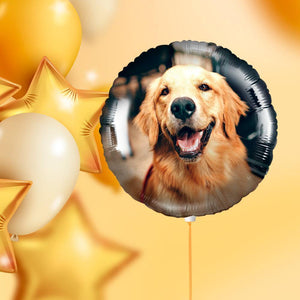 Photo Balloon Personalised Round Balloons Cute Pet for Memorial - soufeelus