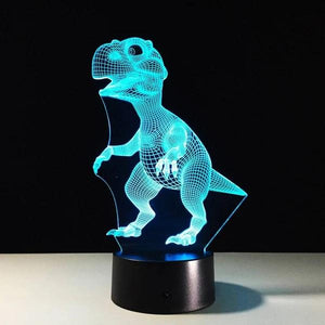 Tyrannosaurus Rex 3D Dinosaur Colorful Illusion Lamp Night Light Touch 7 Color Gift For Kids
