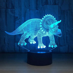 3D Dinosaur Colorful Night Light Illusion Lamp Touch 7 Color Gift For Kids