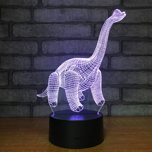 Titanosaurs 3D Dinosaur Colorful Night Light Touch 7 Colors Variations Gift For Kids