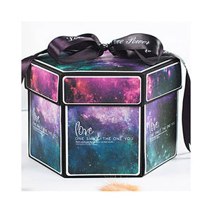 Christmas Box Diy Photo Box Hexagon Multi-layer Explosion Box - Romantic Aurora