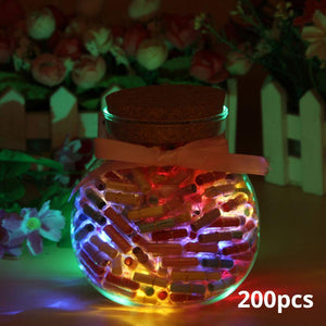 200pcs DIY Glow Capsule Letter Message in Bottle Wish Pil - soufeelus
