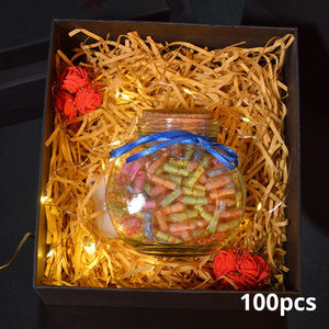 100pcs DIY Glow Mini Message Capsule Letter in a Bottole with Box - soufeelus
