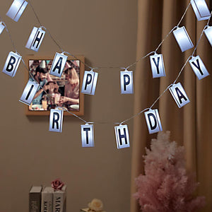 20 Lamps AA Battery Powered  LED Alphabet String Lights Decoration For Birthday Wedding Party Holiday - MadeMineAU