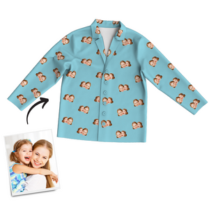 For Best Mom Multi-Color Custom Photo Long Sleeve Pajamas Sleepwear Nightwear - MadeMineAU