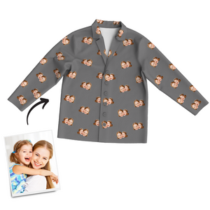 For Best Mom Multi-Color Custom Photo Long Sleeve Pajamas Sleepwear Nightwear - MadeMineAU
