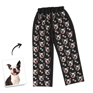 Multi-Color Custom Dog Photo Long Sleeve Pajamas, Sleepwear, Nightwear - MadeMineAU
