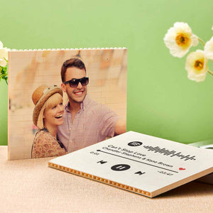 Anniversary Gifts Personalised Building Brick Photo Block Frame