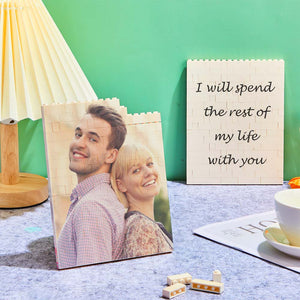 Personalized Brick Rectangle Building Photo Block Spotify Code Custom Text Frame