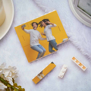 Valentine's Gifts Personalized Building Brick Square Photo Block Spotify Code Custom Text Frame