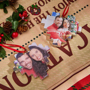 Christmas Ornament Personalized Building Brick Custom Spotify Code Heart Photo Block