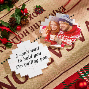 Christmas Ornament Custom Spotify Code Round Photo Block Personalized Building Brick