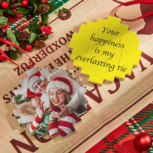 Christmas Ornament Custom Spotify Code Round Photo Block Personalized Building Brick