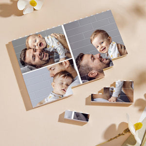 Personalized Multiphoto Building Brick Custom Photo Block Square Shape