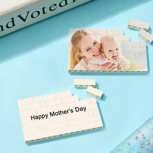 Spotify Code Personalized Building Brick Photo and Text Block Frame for Mother's Day Gifts