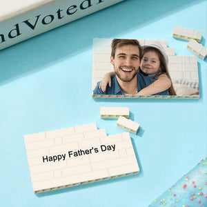 Spotify Code Personalized Building Brick Photo and Text Block Frame for Father's Day Gifts