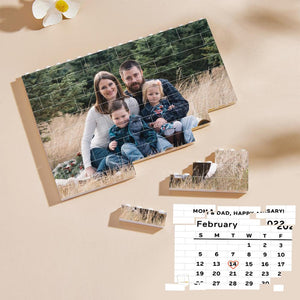 Personalized Building Brick Custom Photo & Date Block Gift for Family