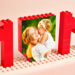 Custom Building Brick Photo Block Personalised Mum Brick Puzzles Mother's Day Gifts - MadeMineAU