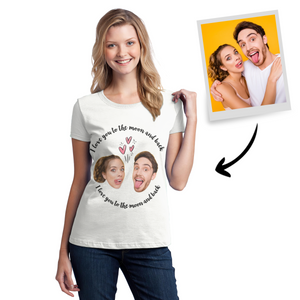 Custom Face Love Woman T-shirt - MadeMineAU