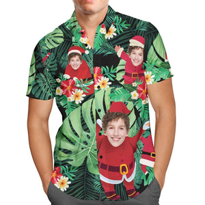 Custom Face Personalized Christmas Hawaiian Shirt Stay Cool Santa Claus Holiday Gifts