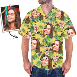 AU Custom Face Shirt Men's Hawaiian Shirt - MadeMineAU