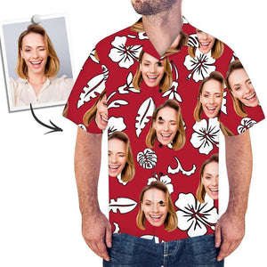 Custom Face Shirt Men's Hawaiian Shirt Lily Flowers - MadeMineAU