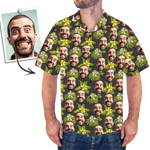 Custom Face Shirt Men's Hawaiian Shirt Flower - MadeMineAU