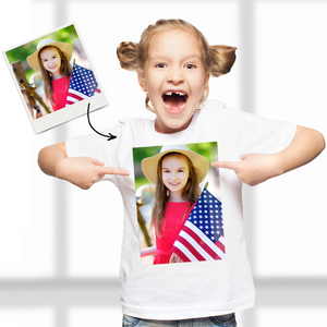 Independence Day Custom Photo Kid T-Shirt 2-6 years old Cotton T-Shirt - MadeMineAU
