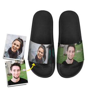 Custom Couple Photo Women's Slide Sandal - MadeMineAU