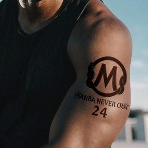 Temporary Tattoos Stickers Memorial Kobe Black Mamba Never Out - MadeMineAU