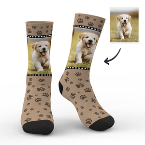 Pets Photo Engraved At Ankle Photo Socks - MadeMineAU