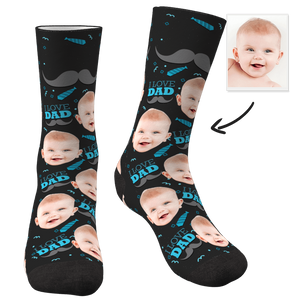 Custom I Love Dad Socks - 100% Made In AU - MadeMineAU