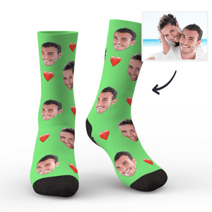 AU Custom Love Face Socks with 3D Preview - MadeMineAU