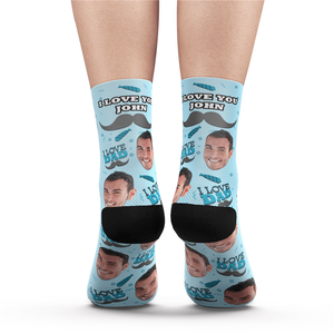 Custom I Love Dad Socks - 100% Made In AU - MadeMineAU
