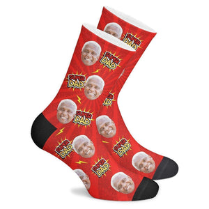 Custom Super Dad Socks - MadeMineAU