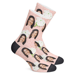 Custom Wedding Socks (Flowers) - MadeMineAU