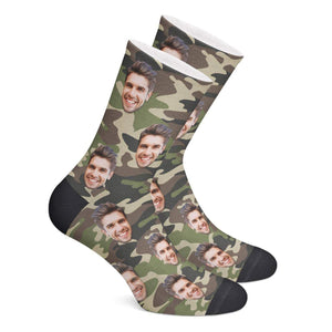 Custom Camo Socks (Green) - MadeMineAU