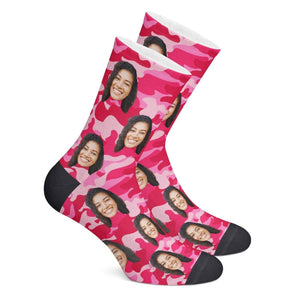 Custom Camo Socks (Pink) - MadeMineAU