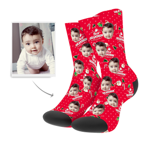 Christmas Custom Grandson Socks - MadeMineAU