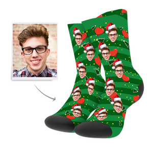 Christmas Custom Heart Socks - MadeMineAU