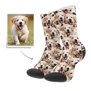 Father's Day Gifts - Photo Socks, Custom Face Mash Dog Socks - MadeMineAU