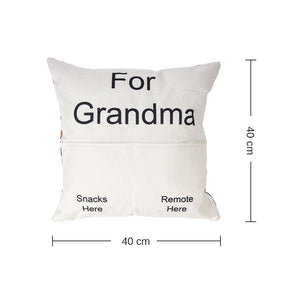 Custom Photo Pillow Case Remote Pocket Pillow Cover Personalized Text for Father, Grandpa, Grandma - MadeMineAU