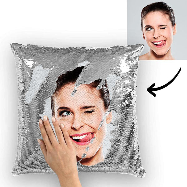 Gifts for Her Photo Personalized Magic Sequin Pillow Case 15.75inch*15.75inch - MadeMineAU