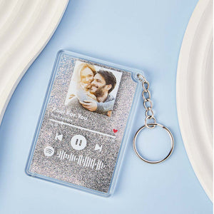 Scannable Spotify Code Quicksand Plaque Keychain Lamp Music and Photo Acrylic Gifts for Her - MadeMineAU