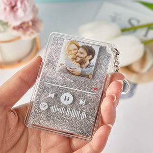 Scannable Spotify Code Quicksand Plaque Keychain Lamp Music and Photo Acrylic Gifts for Her - MadeMineAU